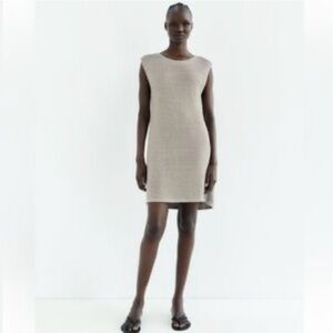 ZARA KNIT DRESS WITH METALLIC THREAD